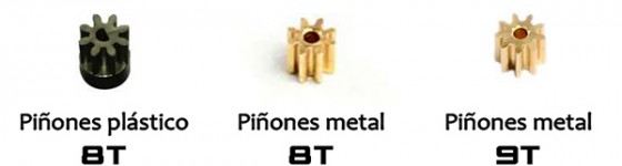 Comparativa de Piñones: originales 8T vs. metálicos 9T